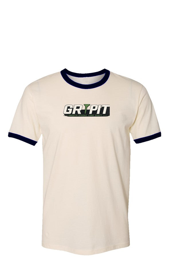 GRIPIT GOLF Vintage Ringer T-Shirt - Smooth Stroke