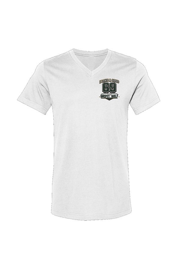 GRIPIT GOLF "69" Unisex V-Neck Tee - 3 Under Par