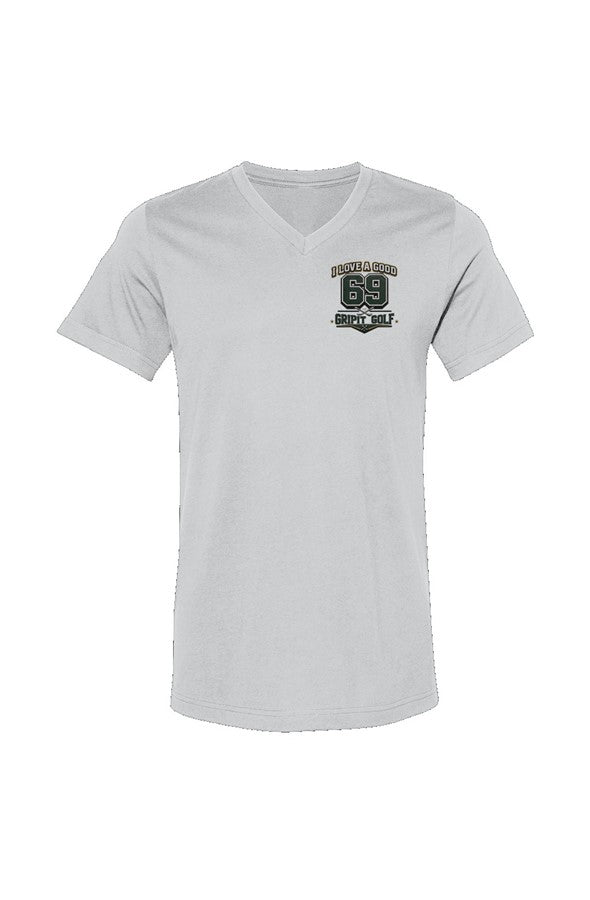 GRIPIT GOLF "69" Unisex V-Neck Tee - 3 Under Par