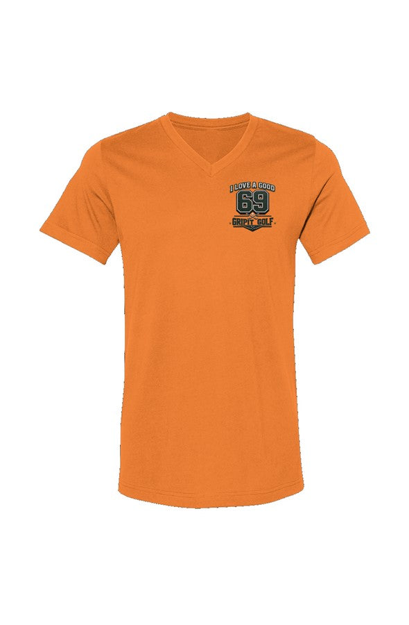 GRIPIT GOLF "69" Unisex V-Neck Tee - 3 Under Par