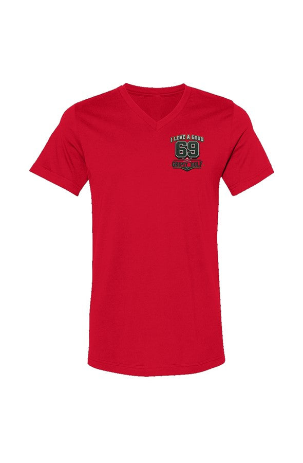 GRIPIT GOLF "69" Unisex V-Neck Tee - 3 Under Par