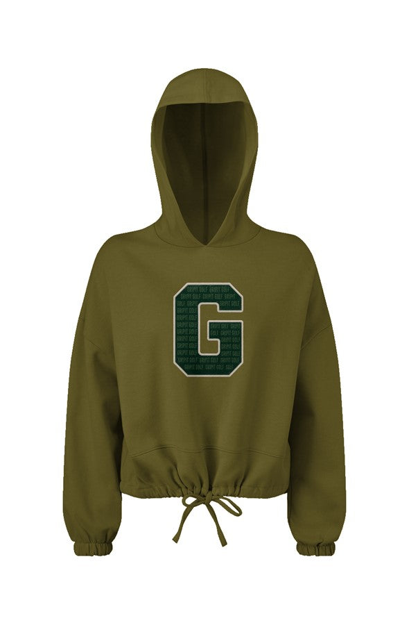 GRIPIT Retro G Ladies Cropped Oversize Hoodie