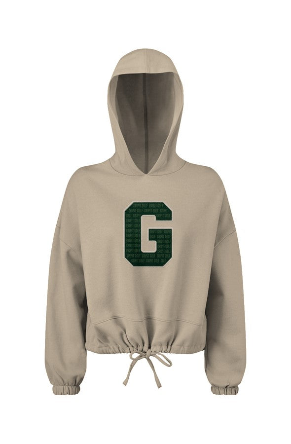GRIPIT Retro G Ladies Cropped Oversize Hoodie