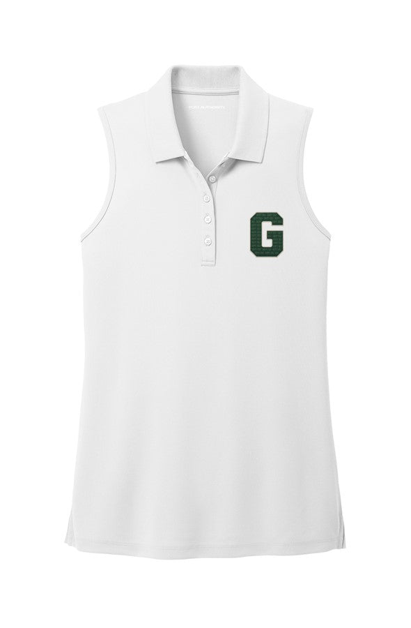 GRIPIT GOLF Womens UV Sleeveless Polo - Retro "G" 