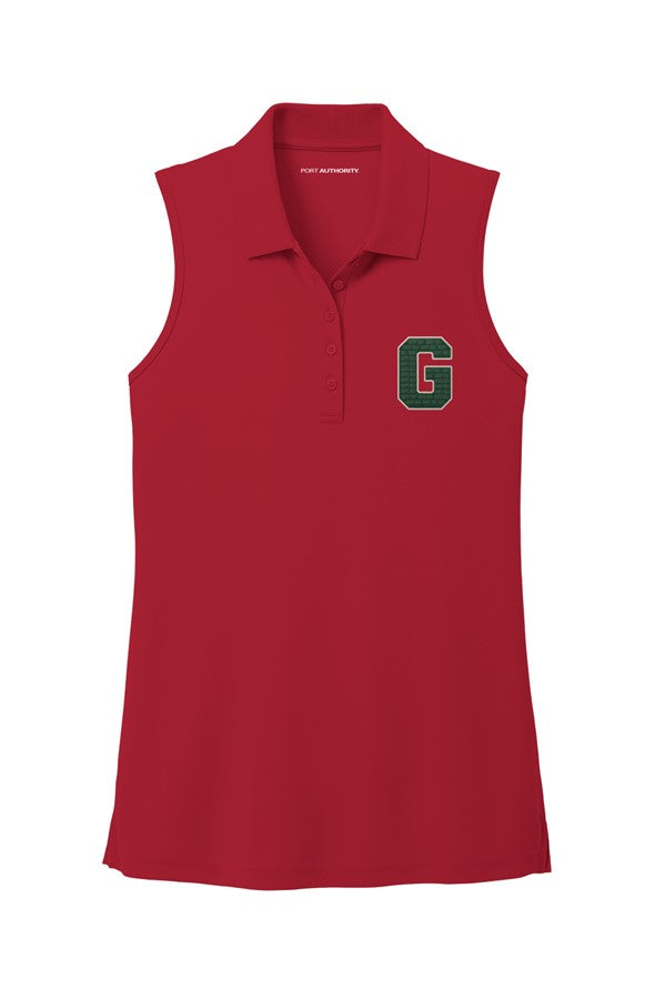 GRIPIT GOLF Womens UV Sleeveless Polo - Retro "G" 