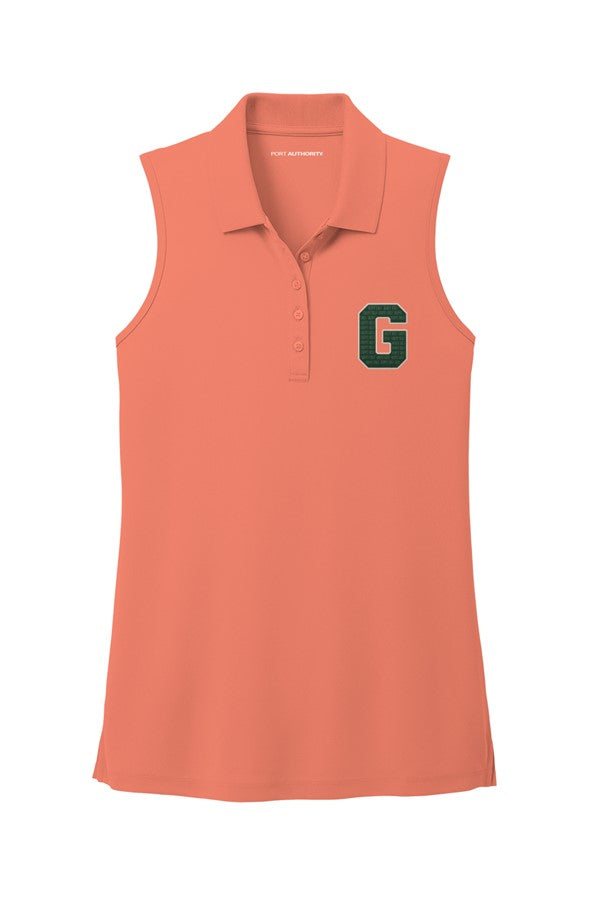 GRIPIT GOLF Womens UV Sleeveless Polo - Retro "G" 