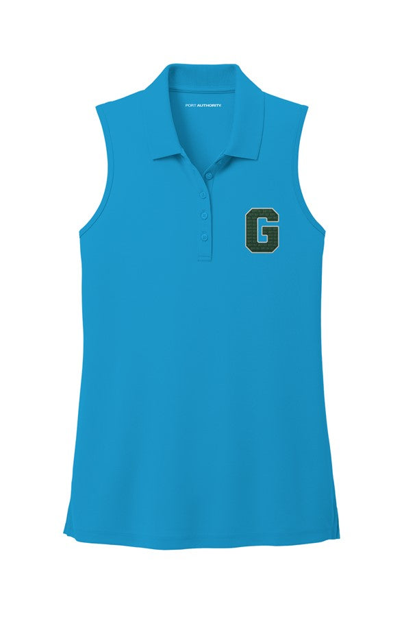 GRIPIT GOLF Womens UV Sleeveless Polo - Retro "G" 