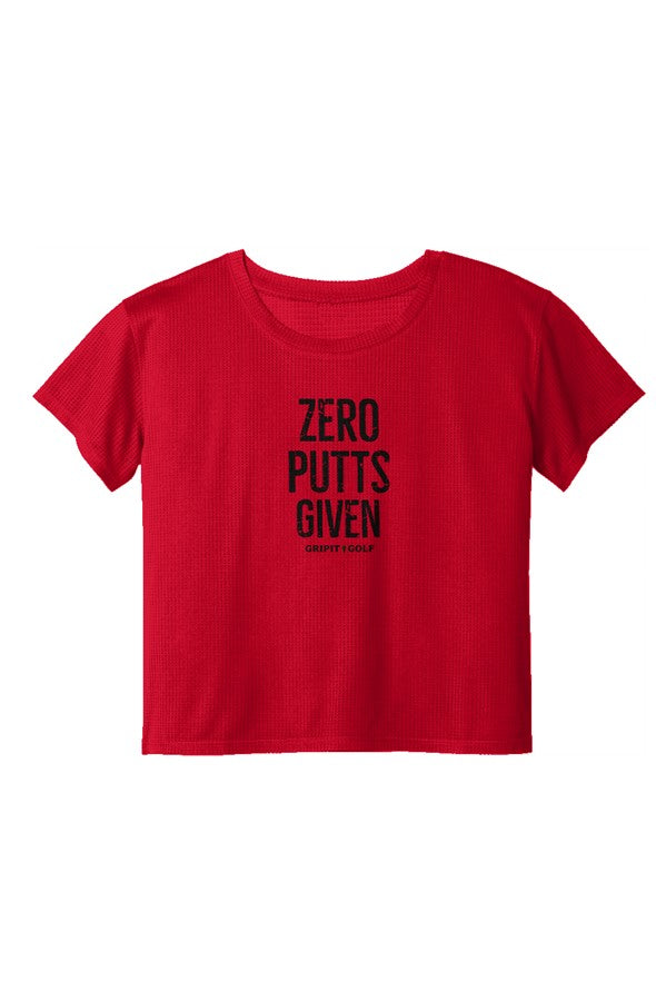 GRIPIT GOLF Zero Putts to Give Ladies Crop Tee