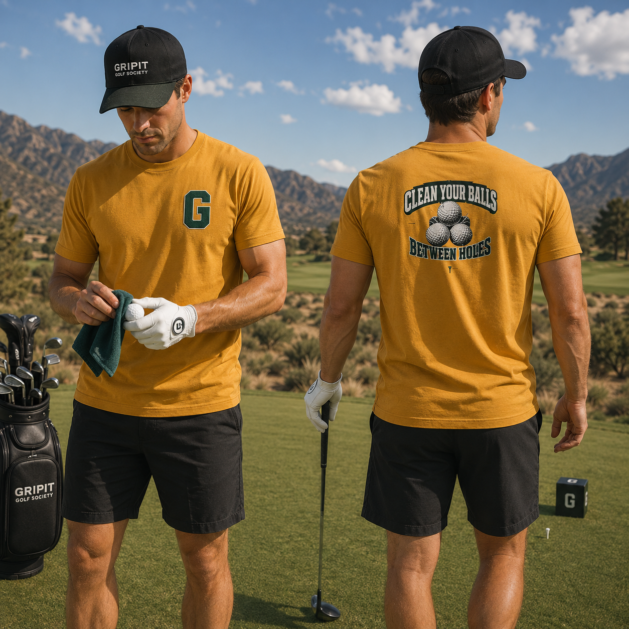 GRIPIT GOLF Premium Staple Tee - Clean Your Balls