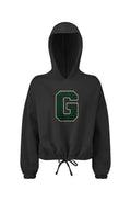 GRIPIT GOLF Retro G women's cropped oversized golf hoodie