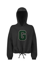 GRIPIT GOLF Retro G women's cropped oversized golf hoodie
