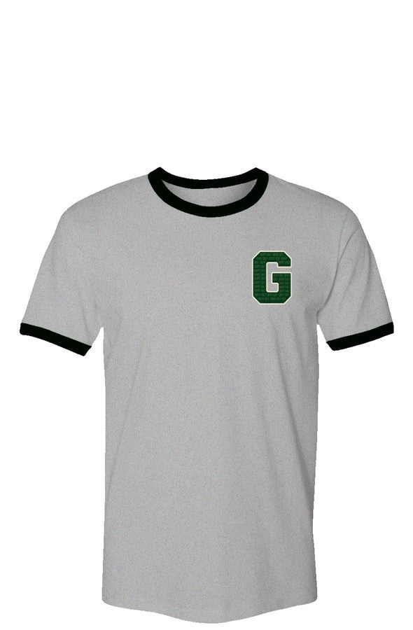 GRIPIT GOLF Retro G men's vintage ringer golf t-shirt