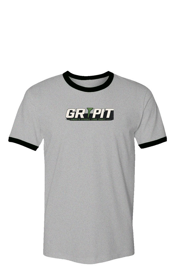 GRIPIT GOLF Smooth Stroke Long Shaft men's vintage ringer golf t-shirt